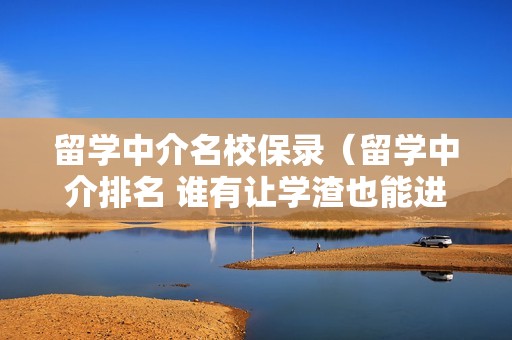 留学中介名校保录（留学中介排名 谁有让学渣也能进好的学校吗）