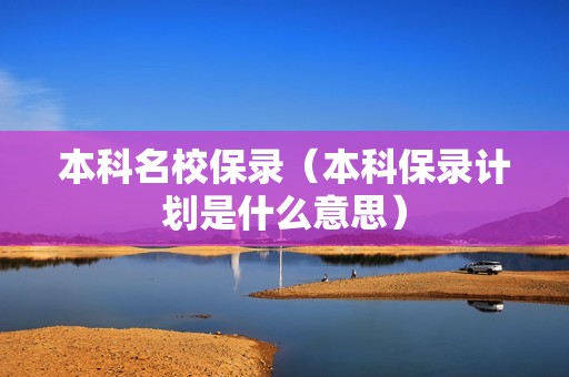 本科名校保录（本科保录计划是什么意思）