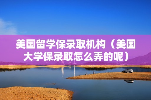 美国留学保录取机构（美国大学保录取怎么弄的呢）