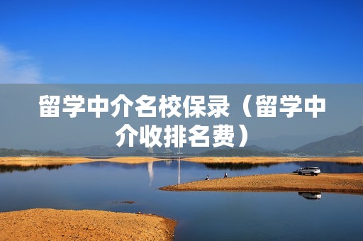 留学中介名校保录（留学中介收排名费）