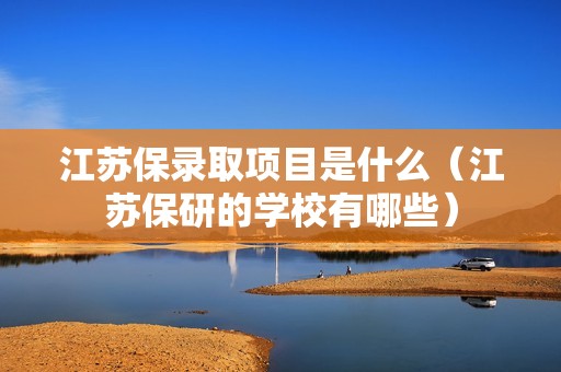 江苏保录取项目是什么（江苏保研的学校有哪些）