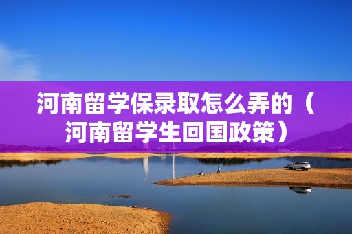 河南留学保录取怎么弄的（河南留学生回国政策）