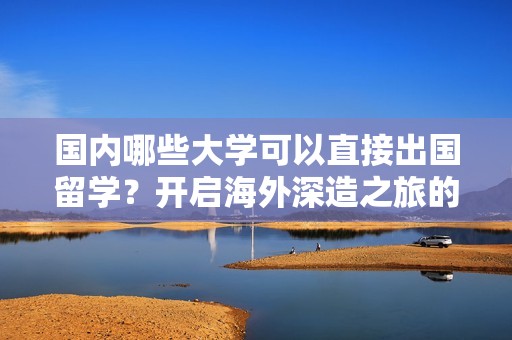 国内哪些大学可以直接出国留学？开启海外深造之旅的优选